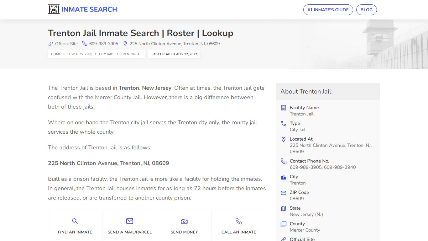 Trenton Jail Inmate Search | Roster | Lookup